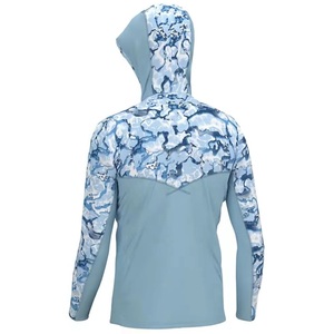 เสื้อเชิ้ตอเนกประสงค์สำหรับผู้ชาย ผลิตจากโพลีเอสเตอร์ 100% ป้องกันรังสียูวี 50+ แห้งเร็ว ระบายอากาศได้ดี พร้อมฮู้ดป้องกันแสงแดด เหมาะสำหรับสภาพอากาศเย็น - Product Image 2