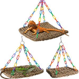 Hamaca para Reptiles ELEVE, Tejida Naturalmente en Tela Oxford, Impermeable y Ecológica, Columpio para Dragones Barbudos y Geckos, Decoración para Hábitat de Mascotas - Product Image 5