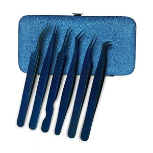 Pinzas de acero inoxidable para cejas, Clip de cabeza inclinada personalizado de alta calidad, venta al por mayor, paquete de artículos OEM - Product Image 1