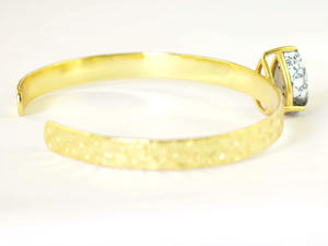 กำไลข้อมือพลอยอาเกตธรรมชาติทรงลูกแพร์ ชุบทอง 18k - Product Image 6