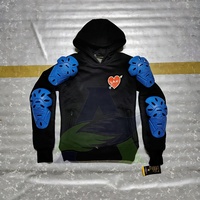 Sweat à capuche de moto personnalisé pour hommes entièrement doublé d'aramide CE niveau 2 coton blindé pull à capuche noir veste de moto