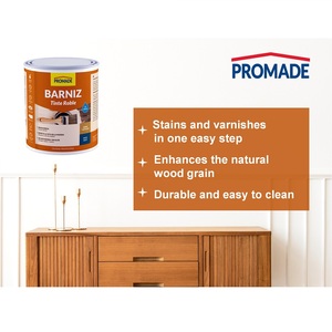 Vernis pour bois d'intérieur à base d'eau, finition mate, couleur noyer, faible teneur en COV, sans solvant, 750 ml. - Product Image 5