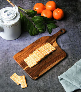 Serving Platter Medium Wood <b>Set</b> Hand Carved Platters Rimmed Edge for Serving <b>Cheese</b> Beverages - Product Image 2