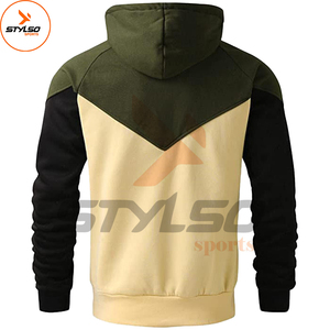 Automne hiver hommes haute qualité 100% coton polaire pull européen américain pull à capuche Micro Logo imprimé Patchwork XS taille - Product Image 4
