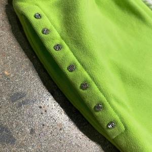 Personnalisé 400 GSM Hommes Français Terry Jogger Pantalon De Survêtement Strass Soleil Délavé Acide Lavage En Détresse Broderie Empilé Pantalon Évasé - Product Image 4