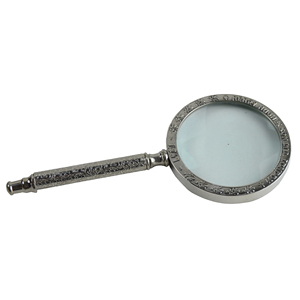 Loupe en argent plaqué royal avec un design en métal solide de qualité standard, loupe à utiliser pour les cartes, les guides et la réparation - Product Image 1
