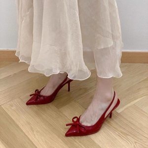 Zapatos franceses Mary Janes de tacón grueso para mujer, calzado a la moda para primavera y otoño, suela suave, tacones planos versátiles, calzado para vestido de boda - Product Image 3