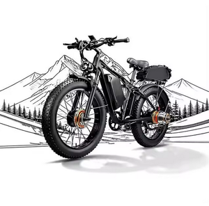 Vélo électrique 6000W à double moteur, frein à disque, batterie lithium 12V 70Ah, 42-46 MPH, suspension intégrale, cadre en aluminium, 12 vitesses, pour adultes, 24 pouces - Product Image 1