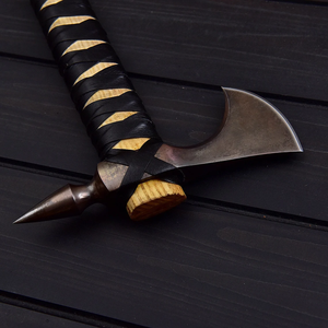 Hache Viking en gros personnalisée Hache de Damas faite à la main Hache Viking gravée Livrée avec gaine en cuir Vente entière Décorative - Product Image 3