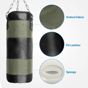 Sac de frappe lourd vintage pour la boxe et le Muay Thai rempli de sable et de Wat Man en cuir personnalisé pour gym - Product Image 3