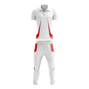 Nuevo diseño personalizado del equipo de cricket Diseño de camiseta de cricket de manga completa con camisa y pantalones de cricket - Product Image 3