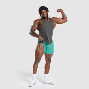 กางเกงขาสั้นแนวสตรีทผ้าคอตตอนฟอกสีกรดของผู้ชายแนวสตรีทกางเกงขาสั้นตกแต่งโลโก้ได้ตามต้องการ - Product Image 3