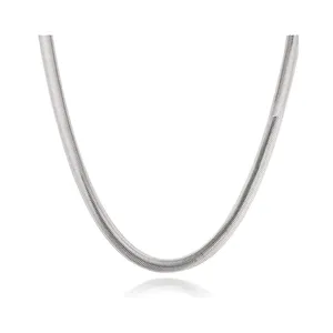 Ice City 925 Sterling Top Grade Stainless Steel Silver Herringbone 6MM 16 inch Soft Snake Link Chain for Men