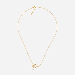 Rose Gold Plated Trendy Diamond & Pearl Channel Set Necklace Link <b>Chain</b> Wedding Occasion - Product Image 4