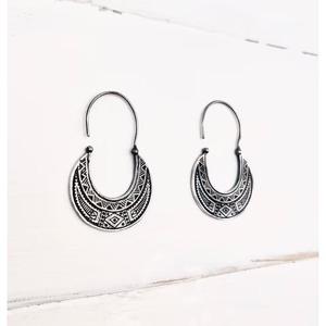 Pendientes de aro chapados en plata 925 de Metal de latón, joyería Bohemia étnica Boho Tribal, pendientes hechos a mano joyería - Product Image 2