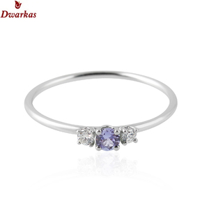 Bague en argent sterling 925 sertie de cyanite naturelle, design classique et simple, dernière tendance pour femmes. - Product Image 6