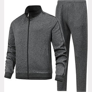 Chándal de ropa informal 80% poliéster 20% polar con cremallera, sudadera y pantalón, ropa de calle en blanco, chándal para hombres - Product Image 2