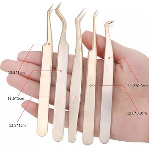 Courbée _ droit votre propre Logo pince à cils en acier inoxydable pince à Extension de cils - Product Image 2