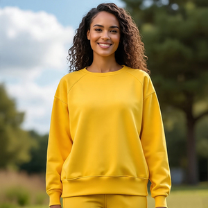 Mujeres Drop Shoulder Sublimación Sudaderas A prueba de viento Impresión digital Sudadera Señoras Ropa deportiva Sublimación Sudaderas Señoras - Product Image 4