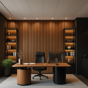 ระบบฝ้าเพดานพีวีซี ทนไฟ กันควัน กันน้ำ แผ่นตกแต่งดูดซับเสียง ดีไซน์ทันสมัย สำหรับผนังโรงยิม โรงแรม โรงพยาบาล - Product Image 1