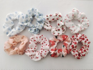 Lazos elásticos para el pelo con diseño de logotipo impreso, de fábrica, Scrunchies coloridos - Product Image 6