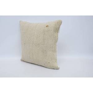 Beige Laine Kantha Patchwork Oreiller 18x18 Pouces Tissé Vintage Carré Design De Luxe Portable pour Canapé Literie Sol De Noël - Product Image 4