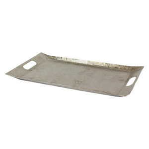 Plateau de service décoratif de style moderne en gros, plateau rectangulaire en aluminium artisanal avec des poignées uniques en forme de bois de cerf pour la cuisine - Product Image 2