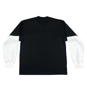 เสื้อยืดแขนยาวคู่สำหรับผู้ชายซักด้วยกรดซักแบบลำลองซักได้สองชั้น - Product Image 5