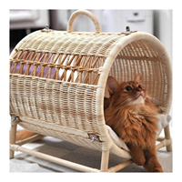 Lit pour animaux de compagnie en rotin du Vietnam Mobilier écologique pour chats et chiens Costumes design faits à la main Boutiques et maisons de luxe pour animaux de compagnie