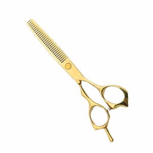 Ciseaux amincissants couleur or enduit coupe de cheveux professionnelle ciseaux amincissants Salon ciseaux de coiffure pour la beauté - Product Image 2