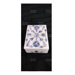 Boîte à bijoux de vadrouille en marbre au design unique avec doublure en velours doux Organisez vos bijoux de maison ou de voyage avec style - Product Image 1