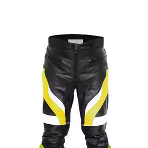 Pantalon de moto en cuir pour homme, cuir de vache véritable, respirant, séchage rapide, personnalisable, couleurs personnalisées, service OEM - Product Image 3