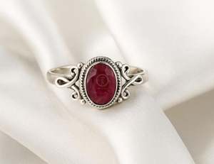 Anillo de Rubí Rosa, Anillo de Plata de Ley 925, Anillo Chapado en Oro Amarillo y Rosa, Anillo de Rubí Indio, Hecho a Mano, para Boda, por Exportador, Mejor Precio - Product Image 2