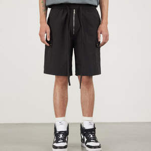 Shorts de survêtement vierges 100 % polyester de haute qualité, couleur unie, pour hommes, personnalisables avec logo, grammage lourd et confortables, vente en gros - Product Image 4