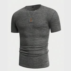 Custom <b>Grey</b> Color Short Sleeve O-Neck Loose Fit Men's <b>T</b> <b>Shirts</b> High Quality Embroidery Silk Screen Printed Logo Design Summer - Product Image 2