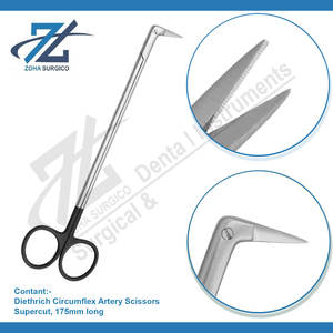 Diethrich Circumflex Artère Ciseaux Supercut Lm-175 Modèle 175mm Long Utilisation Chirurgie Générale - Product Image 3