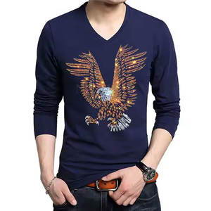 เสื้อยืดผู้ชายประดับพลอยเทียมเสื้อยืดผู้ชายดีไซน์ใหม่ - Product Image 1