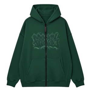 Custom Rhinestone Embroidery Hoodie Acid Wash Oversized Streetwear Heavyweight Hoodie - Product Image 1