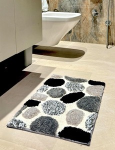 Super Soft Stones Design Micro fiber Super Absorbent Anti Skid <b>Floor</b> Mat for Bathroom/Bedroom/Kitchen/Home - Product Image 3