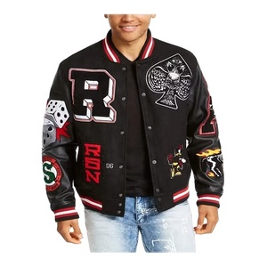 Top Trending Wholesale Custom <b>Mens</b> Fleece Winter <b>Varsity</b> <b>Jackets</b> Baseball <b>Bomber</b> Leather <b>Varsity</b> <b>Jackets</b> for <b>Men</b> - Product Image 1