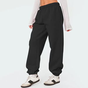 Pantalones de chándal minimalistas para mujer, ropa de calle suave de cintura alta para uso diario, pantalones de chándal para mujer a granel al por mayor - Product Image 3