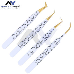 Pinces à épiler pour extensions de cils Diamond Grip, courbées, angulaires, semi-courbées, haute précision, antistatiques, extensions de cils - Product Image 2