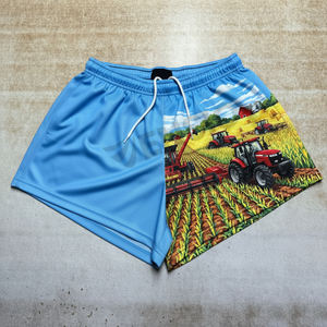 Short de football de rugby australien à impression personnalisée avec poches zippées pour homme - Product Image 1