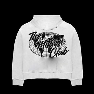 เสื้อฮู้ดผ้าฝ้าย100% เทอร์รี่ Boxy สำหรับผู้ชายเสื้อมีฮู้ดพิมพ์ลายหน้าจอพัฟแบบกำหนดเอง - Product Image 4