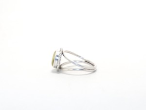 แหวนอัญมณีสีเขียวมะนาวควอตซ์ธรรมชาติสำหรับผู้หญิงแหวน925เงินสเตอร์ลิงประดับอัญมณีทำมือ - Product Image 5