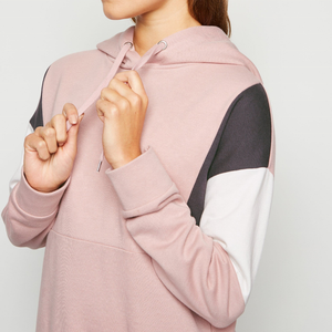 Nuevas sudaderas con capucha extragrandes personalizadas para mujer, tallas grandes, con rayas, hombros caídos, efecto lavado y bordado. - Product Image 3