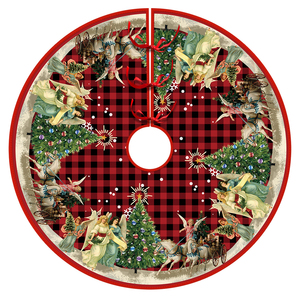 ผ้าคลุมฐานต้นคริสต์มาส ดีไซน์เลื่อมวิบวับ ผลิตจากโรงงาน ขนาดและวัสดุปรับแต่งได้ เป็นมิตรกับสิ่งแวดล้อม เหมาะสำหรับเทศกาลในร่ม - Product Image 3