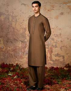 Costume Shalwar Kameez en coton respirant imprimé personnalisé confortable pour hommes best-seller OEM vêtements pour adultes - Product Image 3