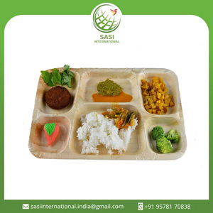 Vajilla desechable de hoja de palma biodegradable de alta venta, platos en porciones de madera de 35x25 cm para servir comida de boda en la cocina - Product Image 2