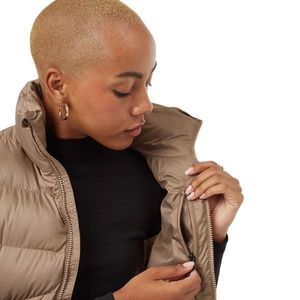 Gilet d'hiver ultra léger pour femme, rembourré en coton, épais et chaud, nouveau col montant, sans manches, veste matelassée chauffante - Product Image 2